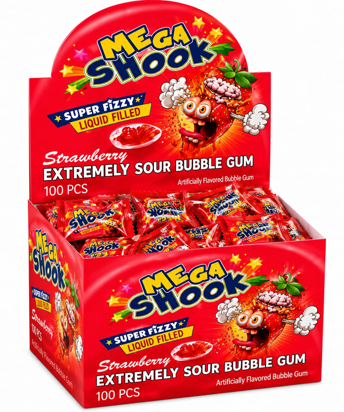 Megashook gum 100 fraise